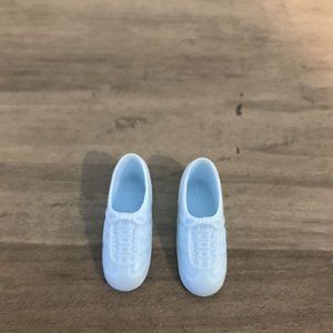 Pair Of Powder Blue Lucky Co Ind Bunny Sneakers Fits Barbie